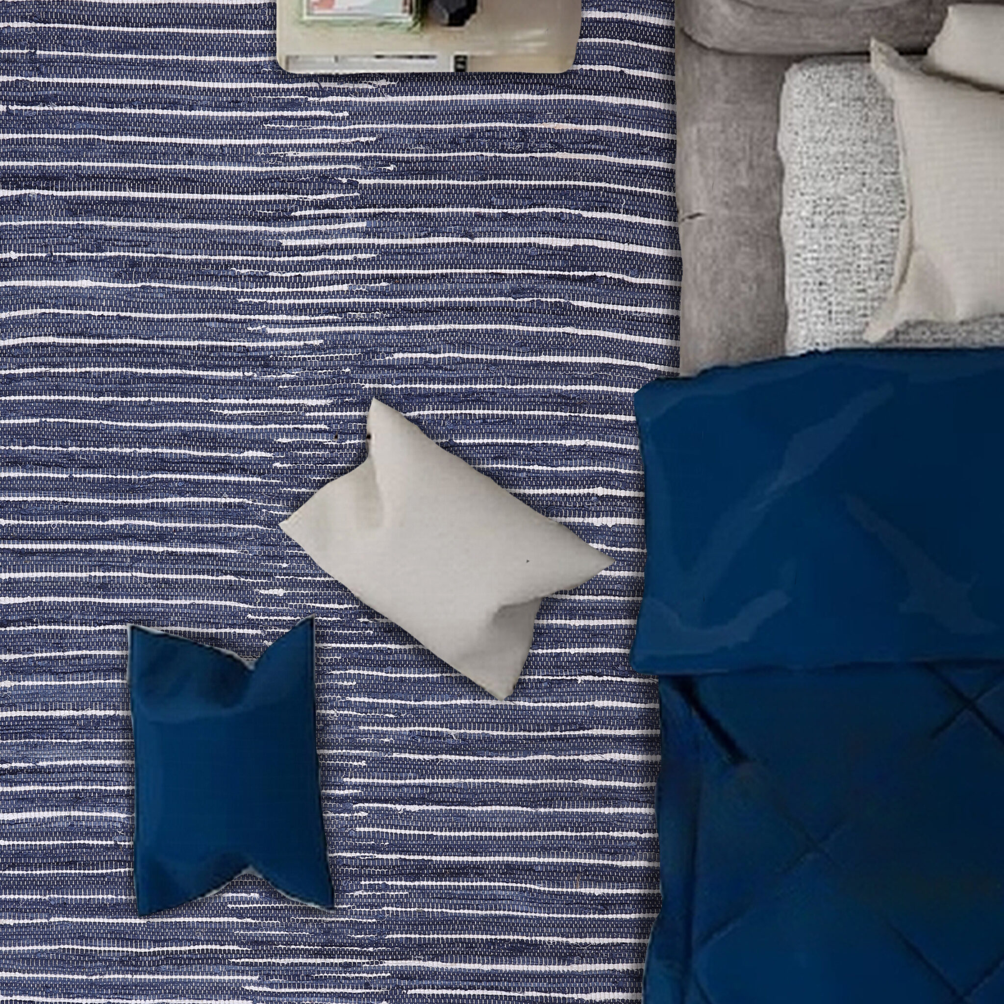 Aydin Navy Blue Indoor/Outdoor Area Rug - Lush Ambience